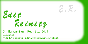 edit reinitz business card